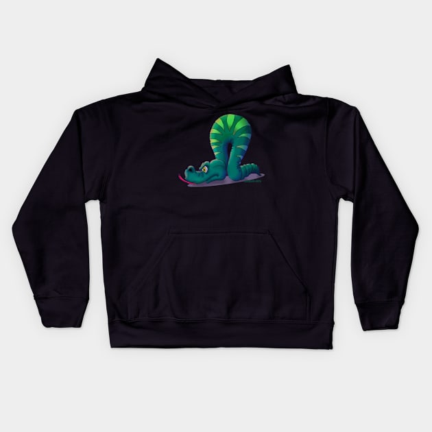 Angry snake Character Art Kids Hoodie by Lifeloverarts